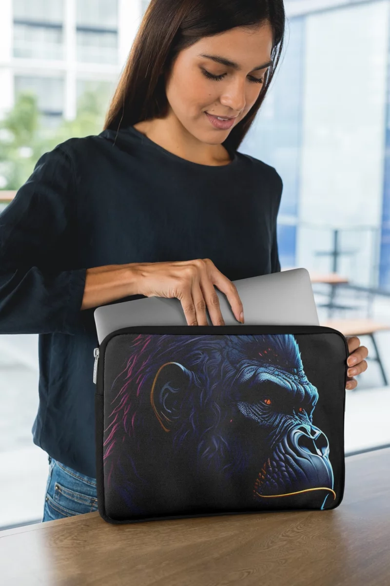 Gorilla Head Portrait Laptop Sleeve 1