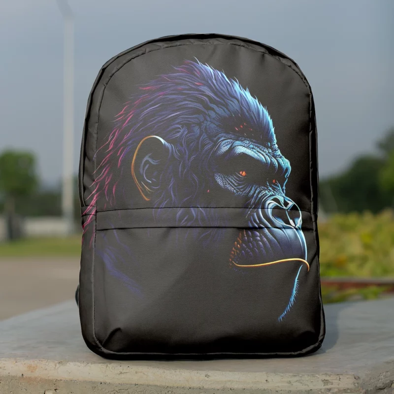 Gorilla Head Portrait Minimalist Backpack