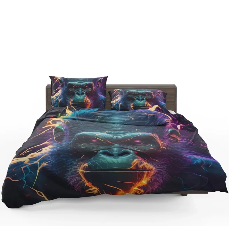 Gorilla With Fiery Expression Bedding Set 1