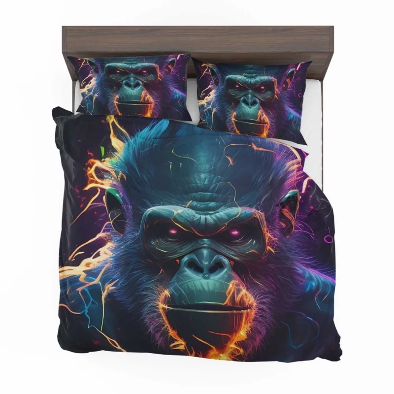 Gorilla With Fiery Expression Bedding Set 2