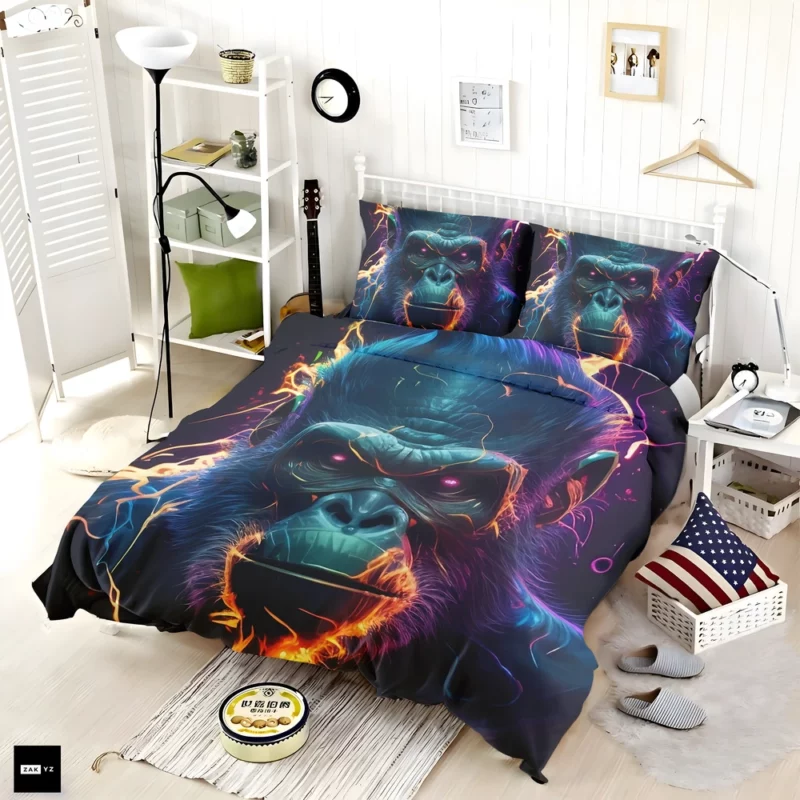 Gorilla With Fiery Expression Bedding Set