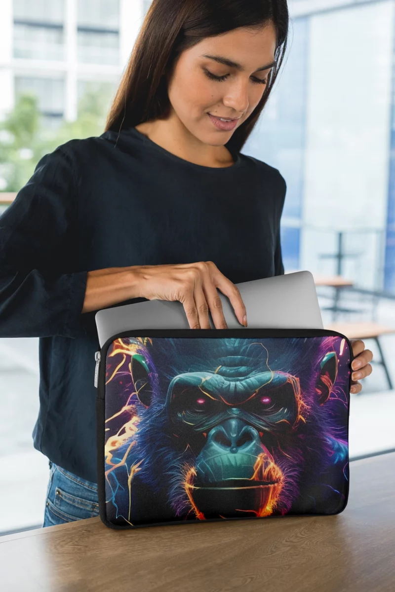 Gorilla With Fiery Expression Laptop Sleeve 1