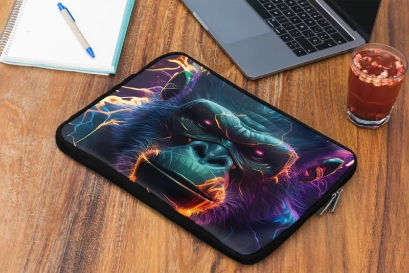 Gorilla With Fiery Expression Laptop Sleeve 2