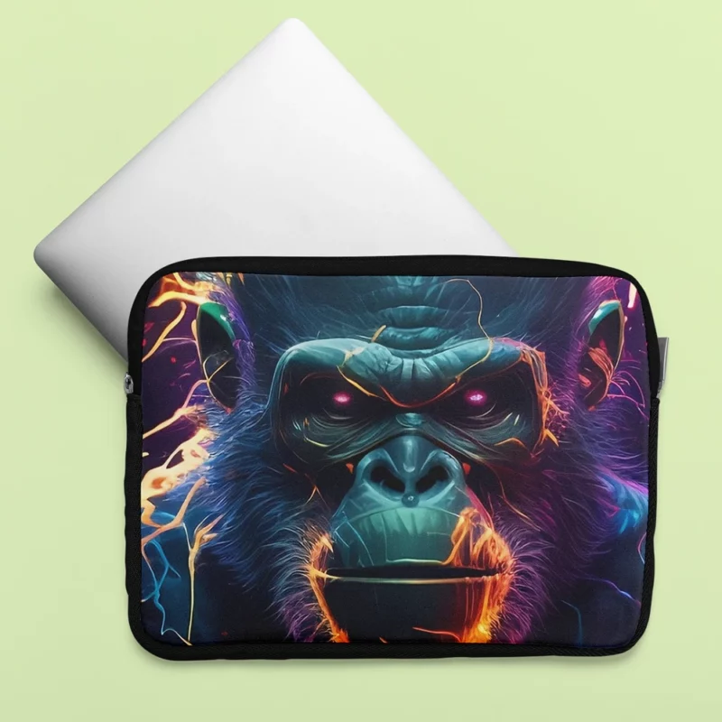 Gorilla With Fiery Expression Laptop Sleeve