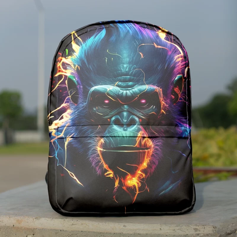 Gorilla With Fiery Expression Minimalist Backpack