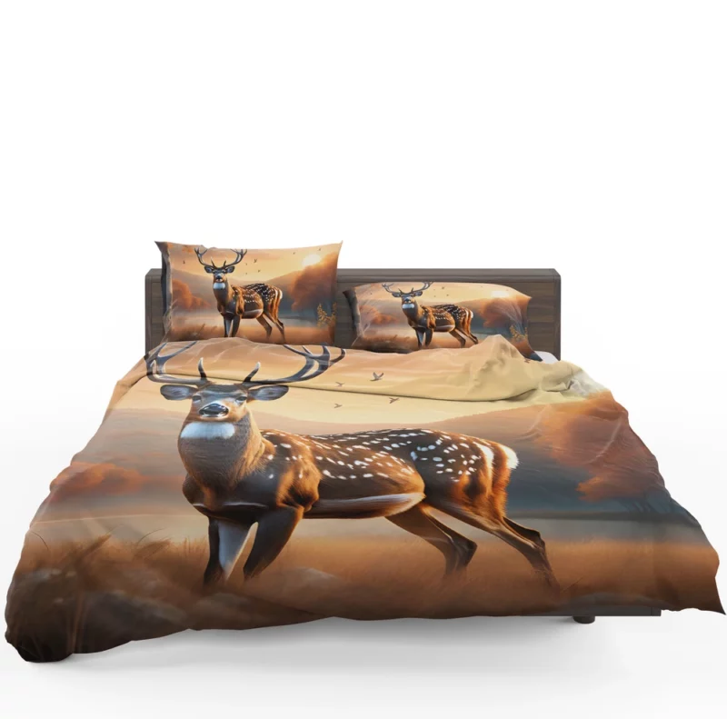 Graceful Forest Dweller A Deer at Home Bedding Set 1