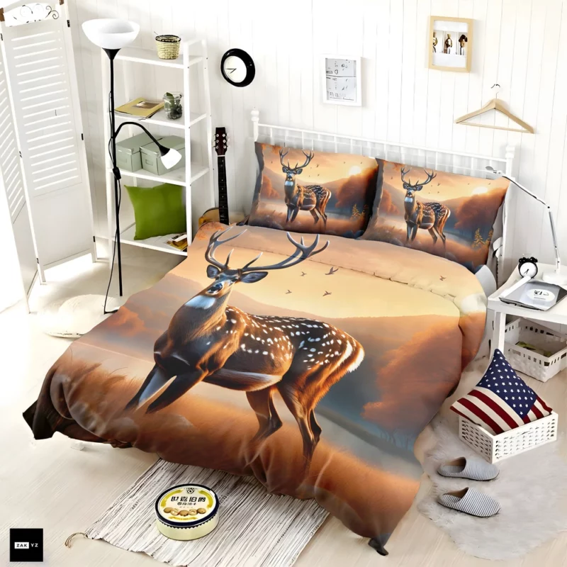 Graceful Forest Dweller A Deer at Home Bedding Set