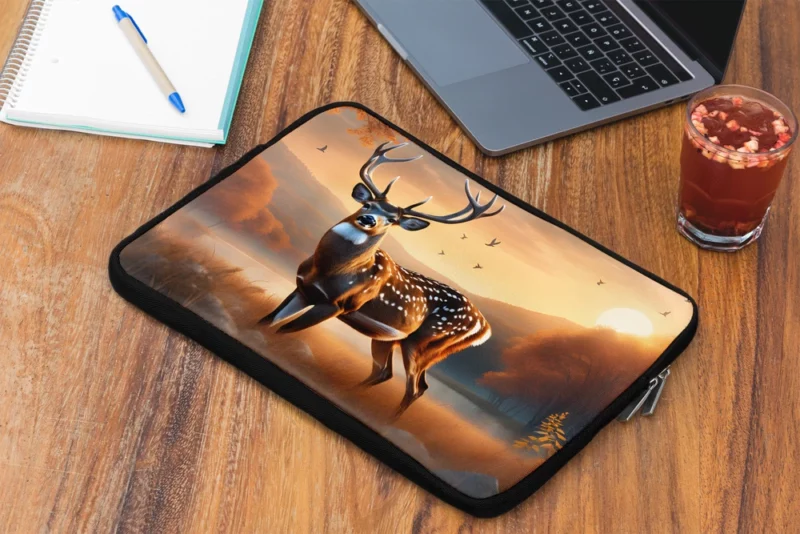 Graceful Forest Dweller A Deer at Home Laptop Sleeve 2