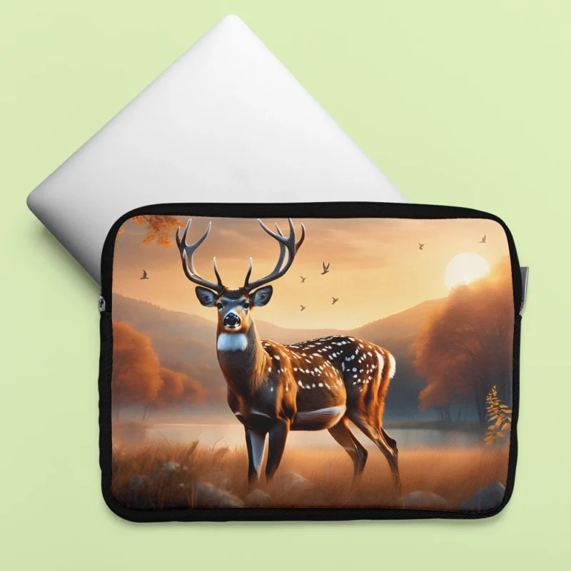 Graceful Forest Dweller A Deer at Home Laptop Sleeve