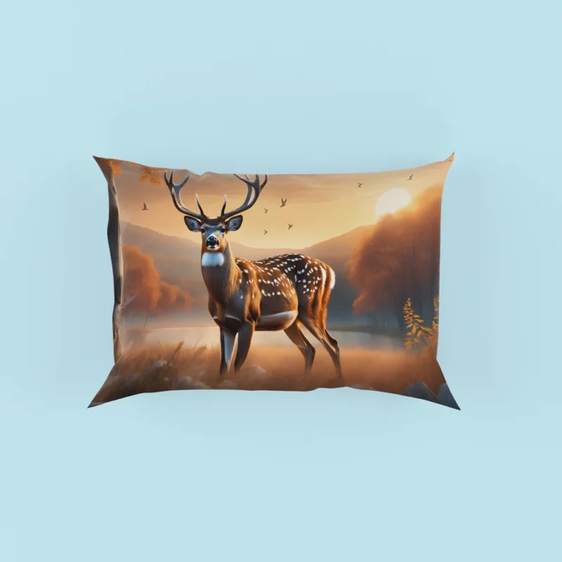 Graceful Forest Dweller A Deer at Home Pillow Case