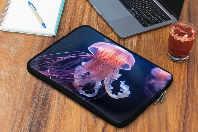 Graceful Ocean Wanderer Jellyfish Laptop Sleeve 2