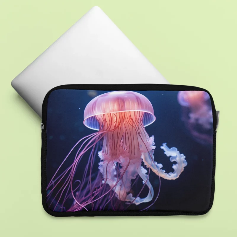 Graceful Ocean Wanderer Jellyfish Laptop Sleeve