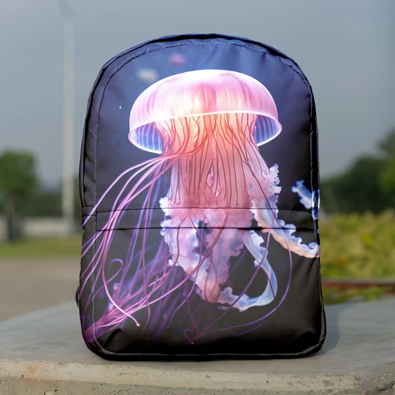 Graceful Ocean Wanderer Jellyfish Minimalist Backpack