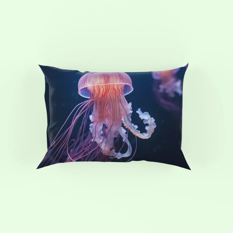 Graceful Ocean Wanderer Jellyfish Pillow Case