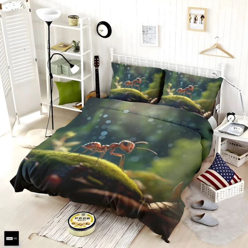 Green Bug on Grass Blade Bedding Set