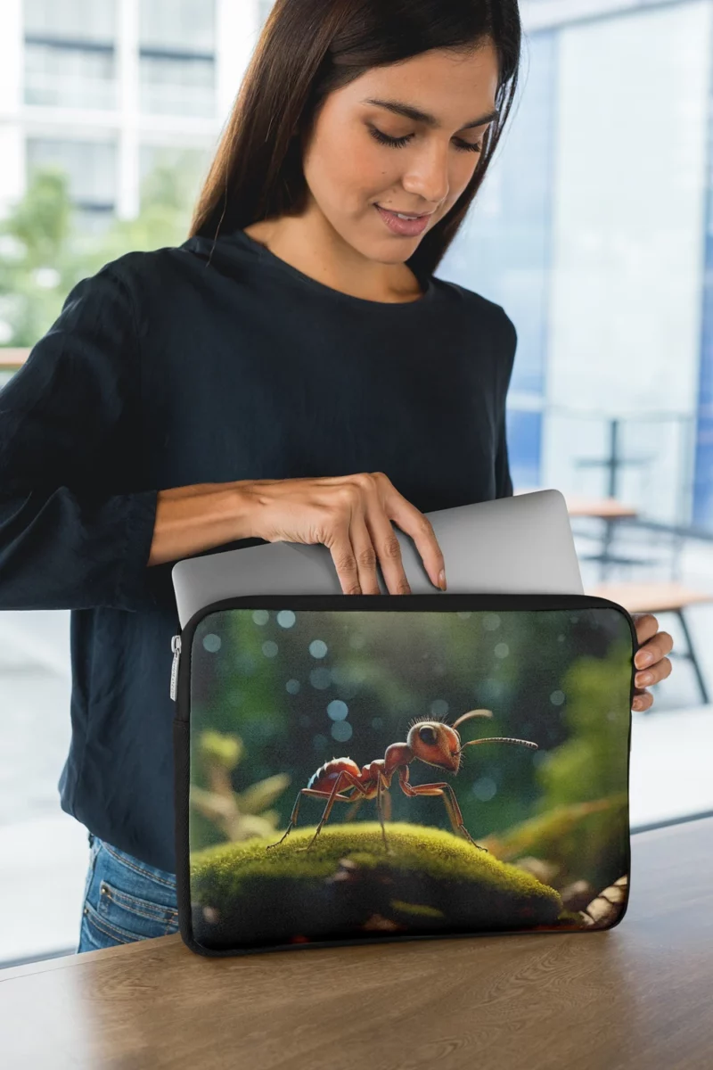 Green Bug on Grass Blade Laptop Sleeve 1