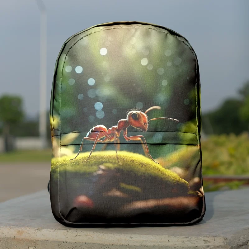 Green Bug on Grass Blade Minimalist Backpack