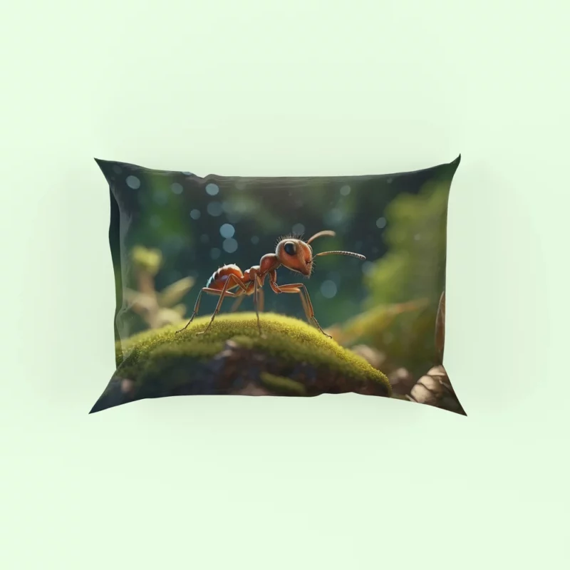 Green Bug on Grass Blade Pillow Case