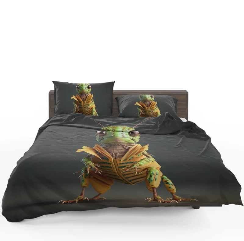 Green and Yellow Grasshopper Bedding Set 1