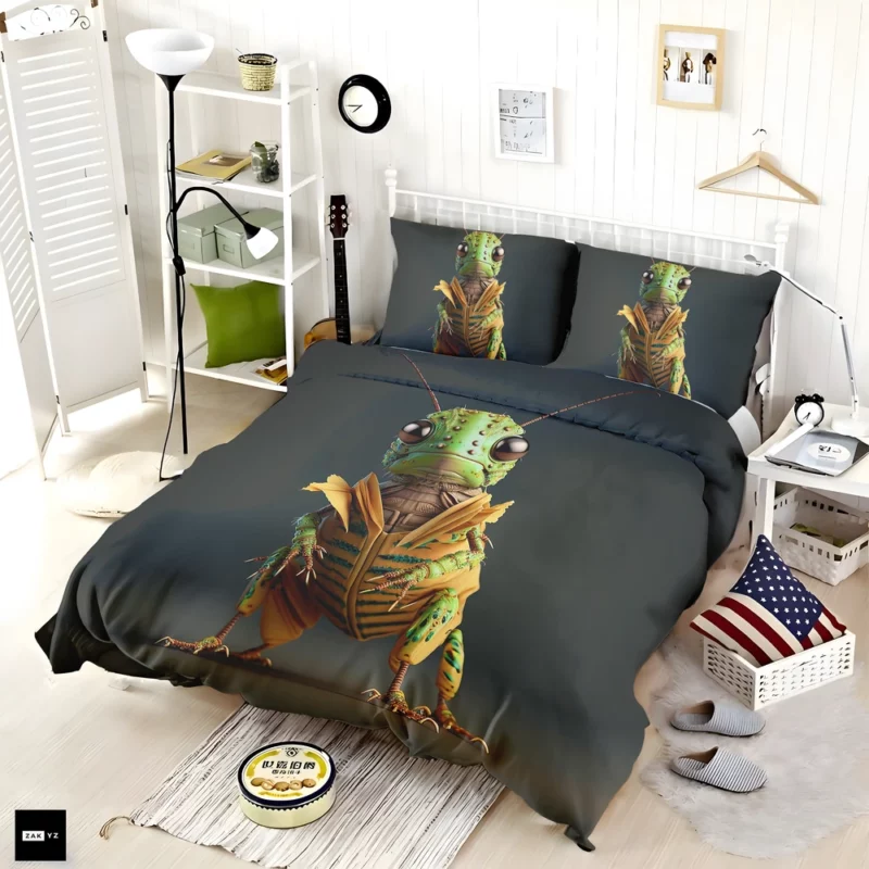 Green and Yellow Grasshopper Bedding Set