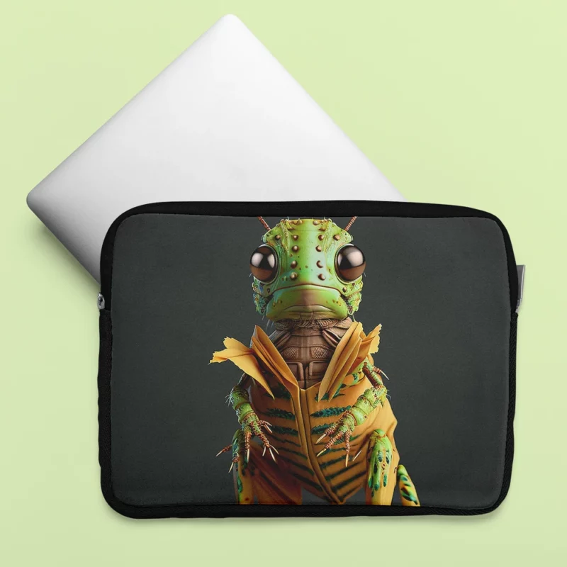 Green and Yellow Grasshopper Laptop Sleeve