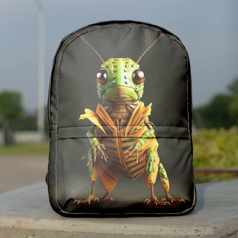 Green and Yellow Grasshopper Minimalist Backpack