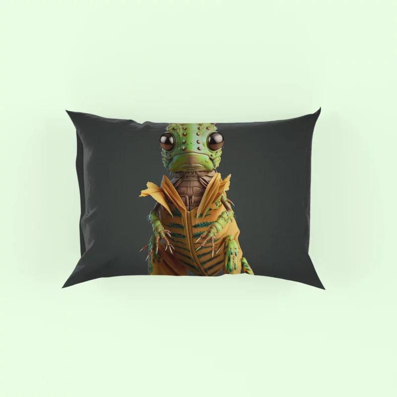 Green and Yellow Grasshopper Pillow Case