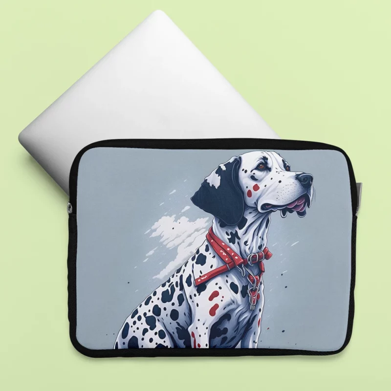 Gritty Dalmatian Dog Artwork Laptop Sleeve