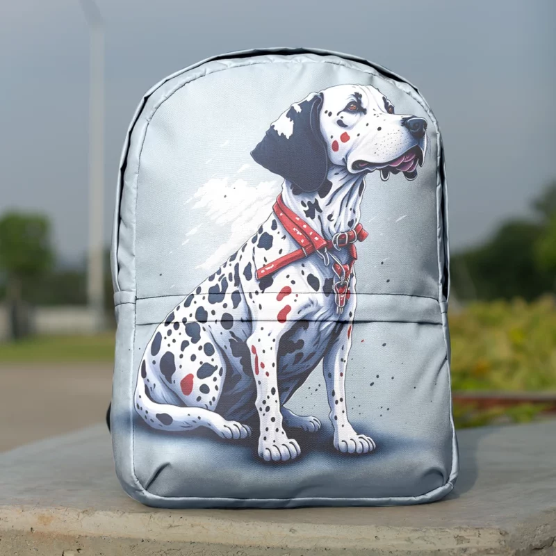 Gritty Dalmatian Dog Artwork Minimalist Backpack