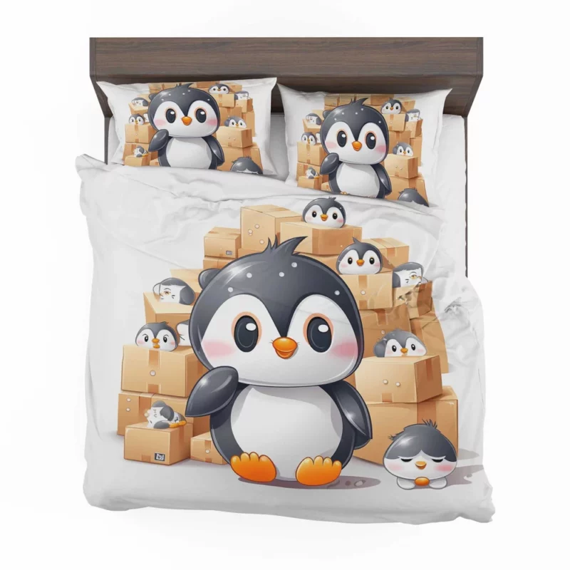 Group of Cute Penguins Bedding Set 2