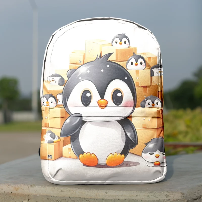 Group of Cute Penguins Minimalist Backpack