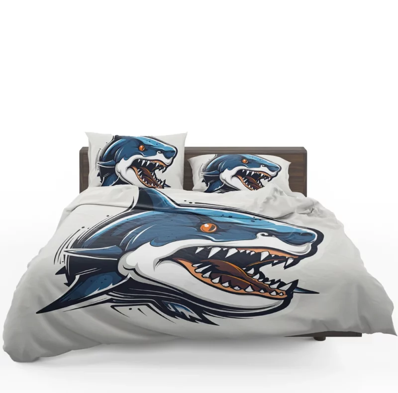 Halloween Shark Poster Bedding Set 1