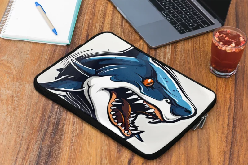 Halloween Shark Poster Laptop Sleeve 2