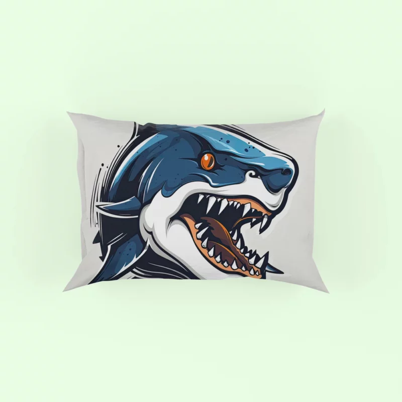 Halloween Shark Poster Pillow Case