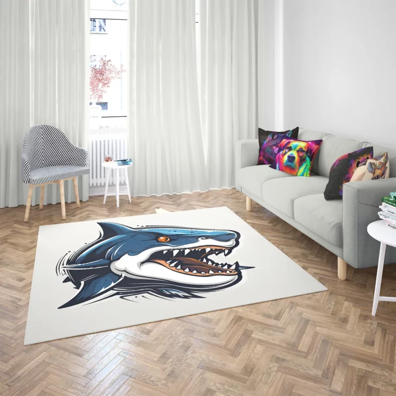 Halloween Shark Poster Rug 2