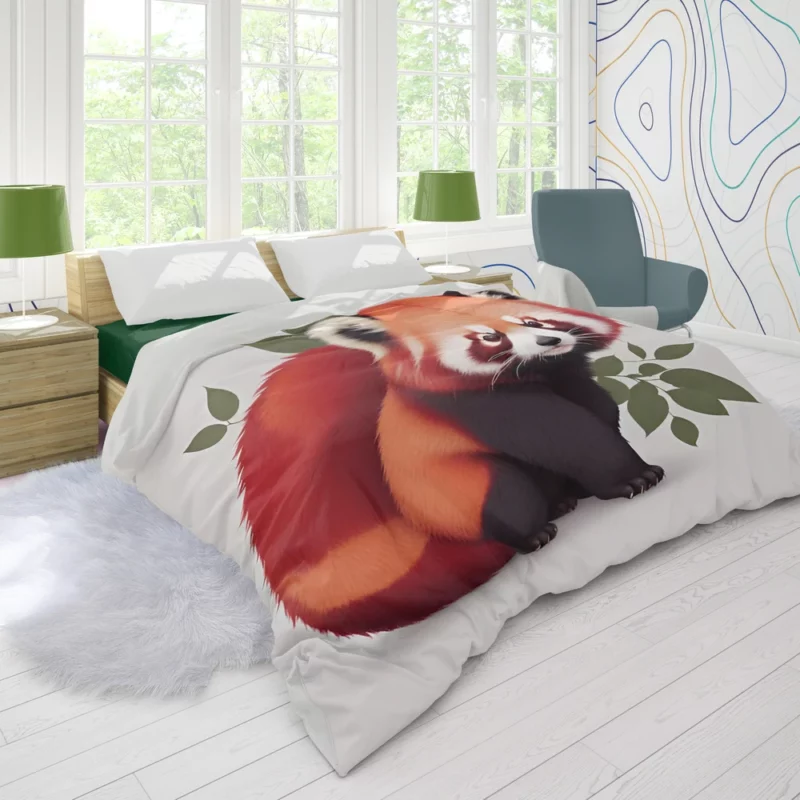 Happy Panda with a Joyful Demeanor Duvet Cover