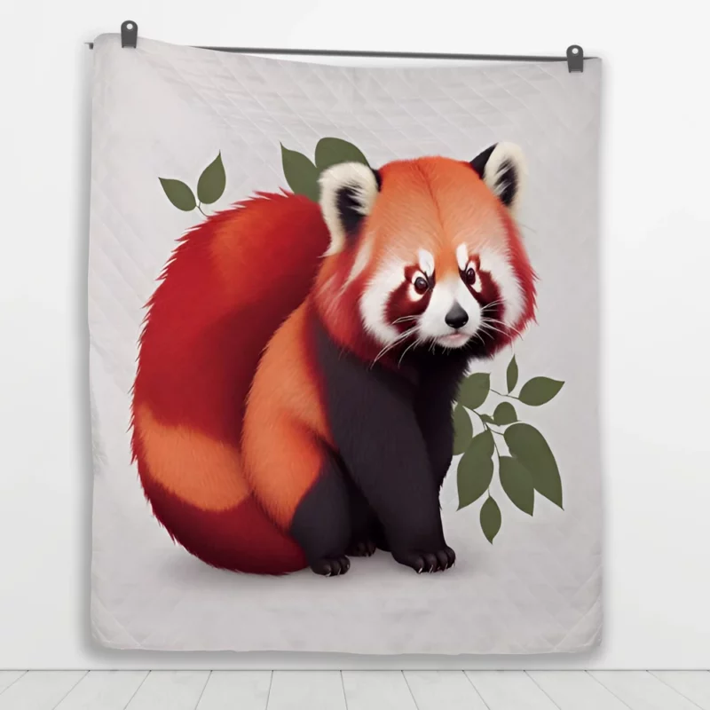 Happy Panda with a Joyful Demeanor Quilt Blanket 1