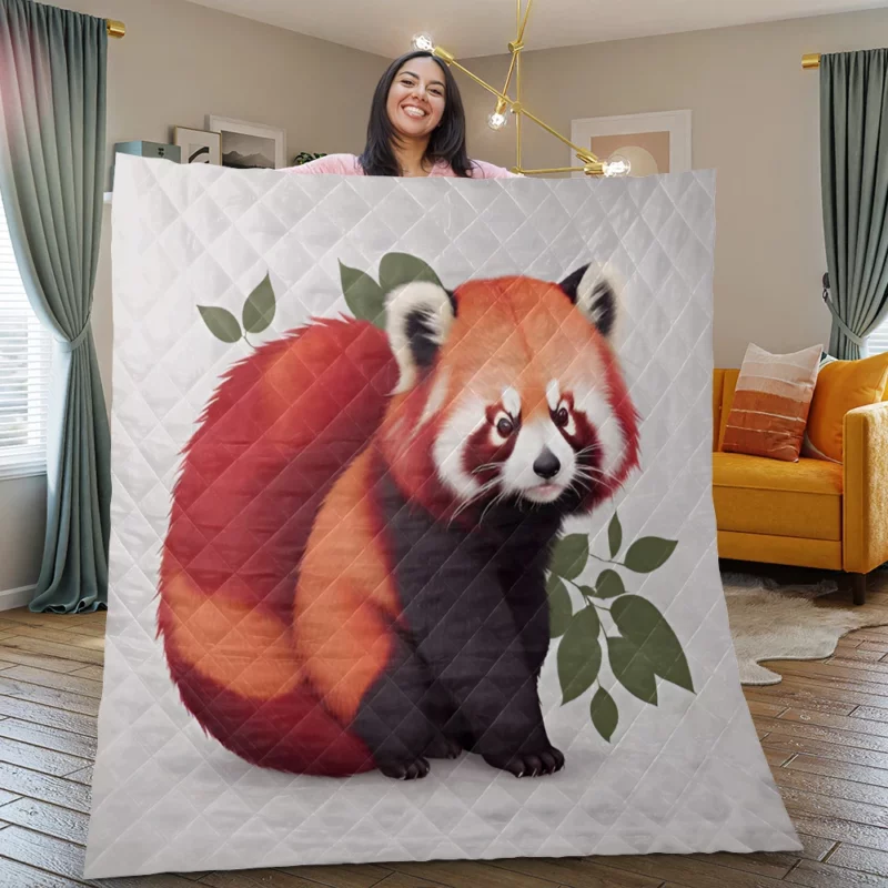 Happy Panda with a Joyful Demeanor Quilt Blanket