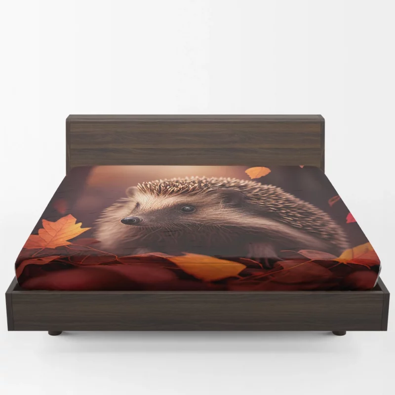 Hedgehog in Autumn Forest Fitted Sheet 1