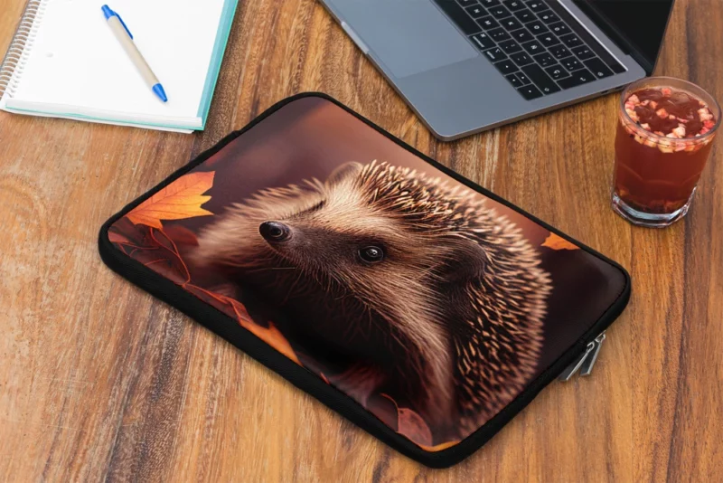 Hedgehog in Autumn Forest Laptop Sleeve 2