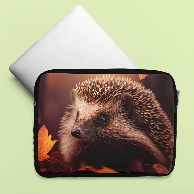 Hedgehog in Autumn Forest Laptop Sleeve