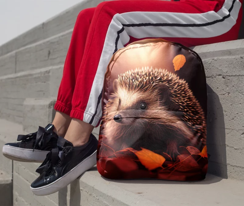 Hedgehog in Autumn Forest Minimalist Backpack 1