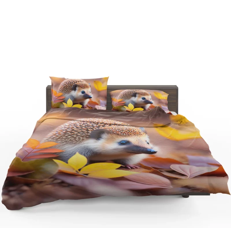 Hedgehog in Autumn Leaves Bedding Set 1