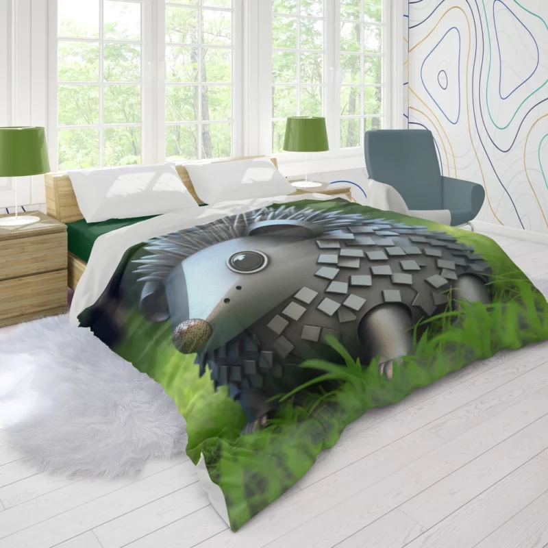 Hedgehog in Pokemon-Style Steel Duvet Cover