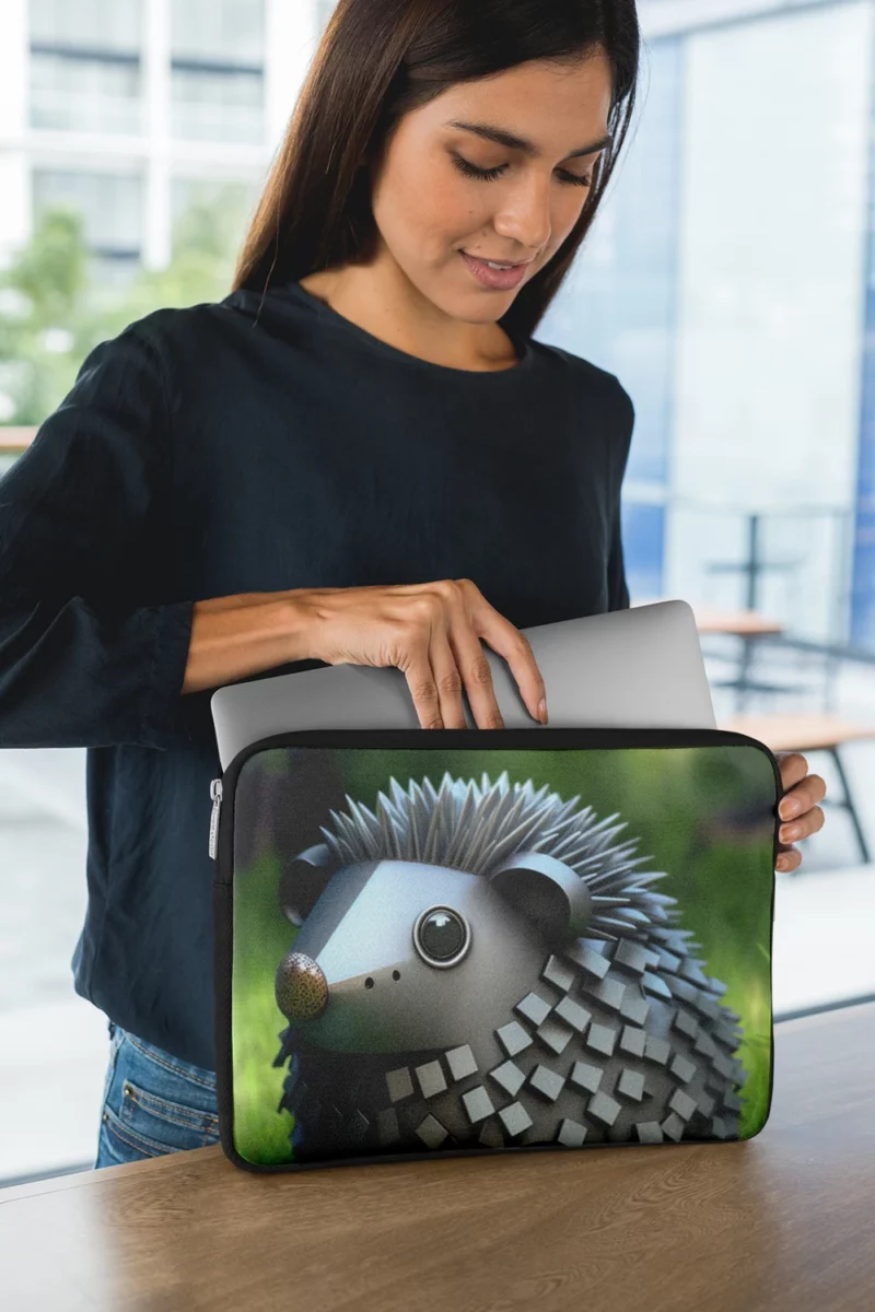 Hedgehog in Pokemon Style Steel Laptop Sleeve 1