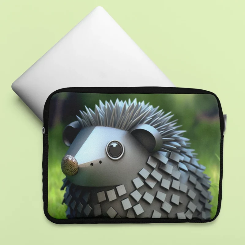 Hedgehog in Pokemon-Style Steel Laptop Sleeve