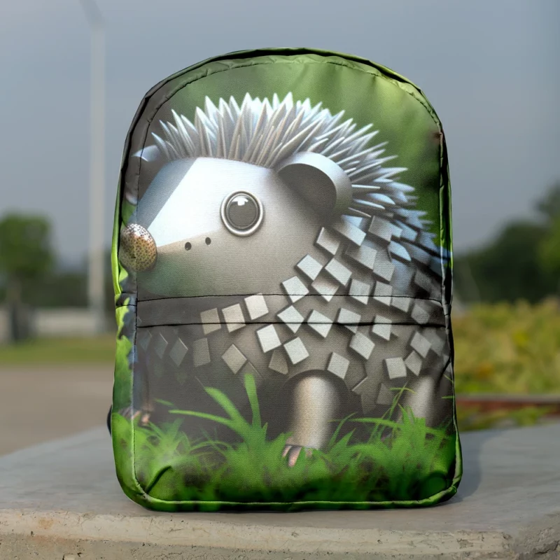 Hedgehog in Pokemon-Style Steel Minimalist Backpack