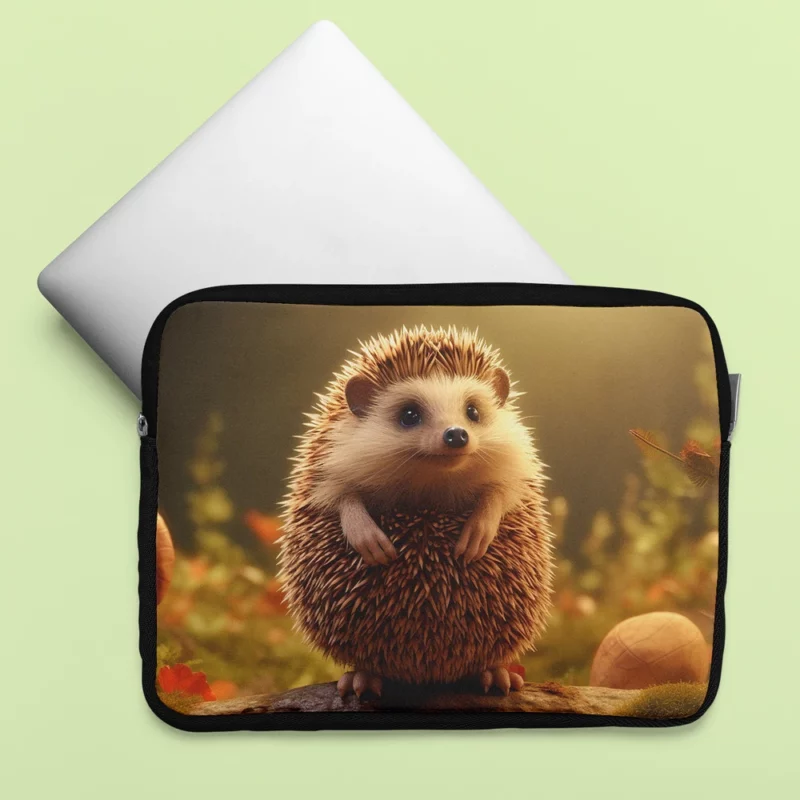 Hedgehog in Woods Drawing Laptop Sleeve