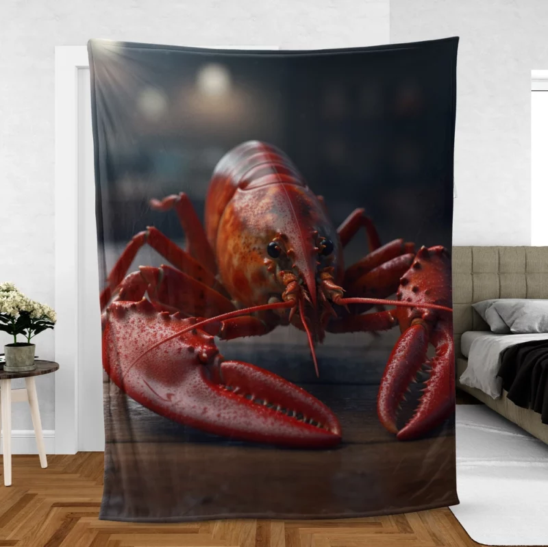 High Quality Lobster Photo Fleece Blanket