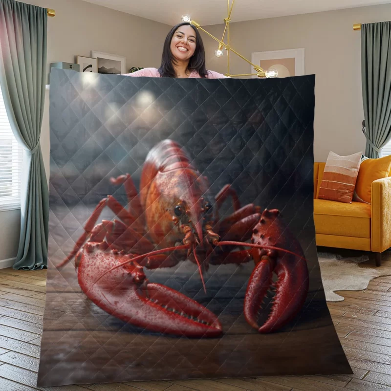High Quality Lobster Photo Quilt Blanket